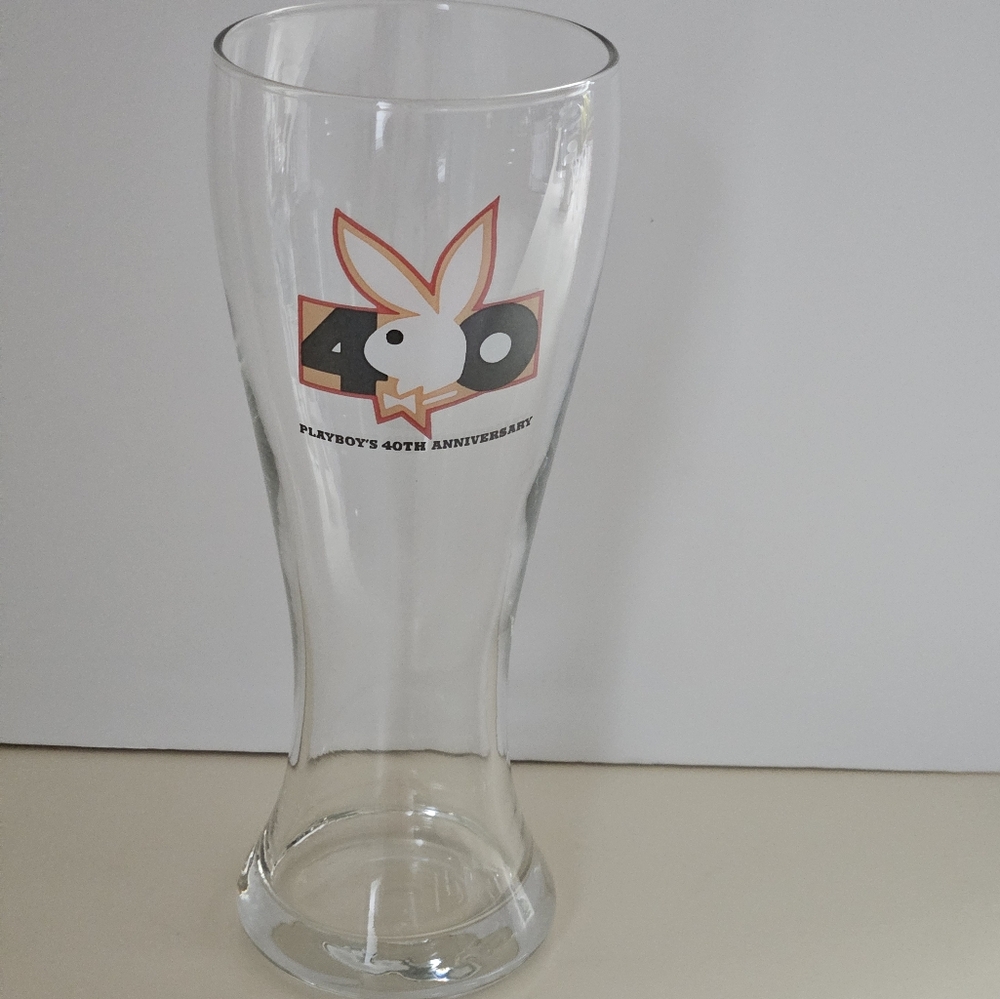 Set of 4 Vintage Playboy 40th Anniversary Pilsner Glasses